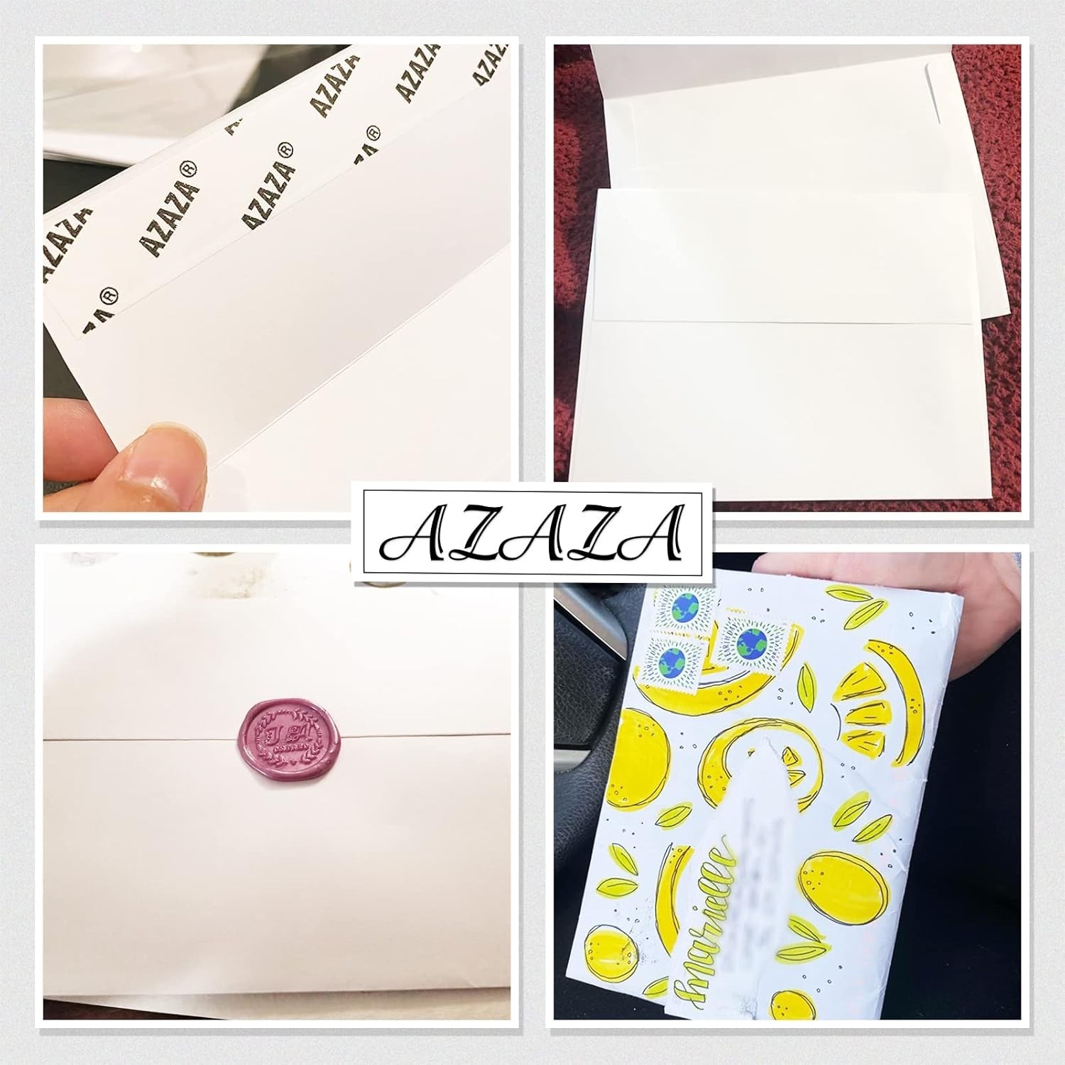 100 A2 Self-Sealing White Envelopes for Weddings & Invitations – 4.375×5.75