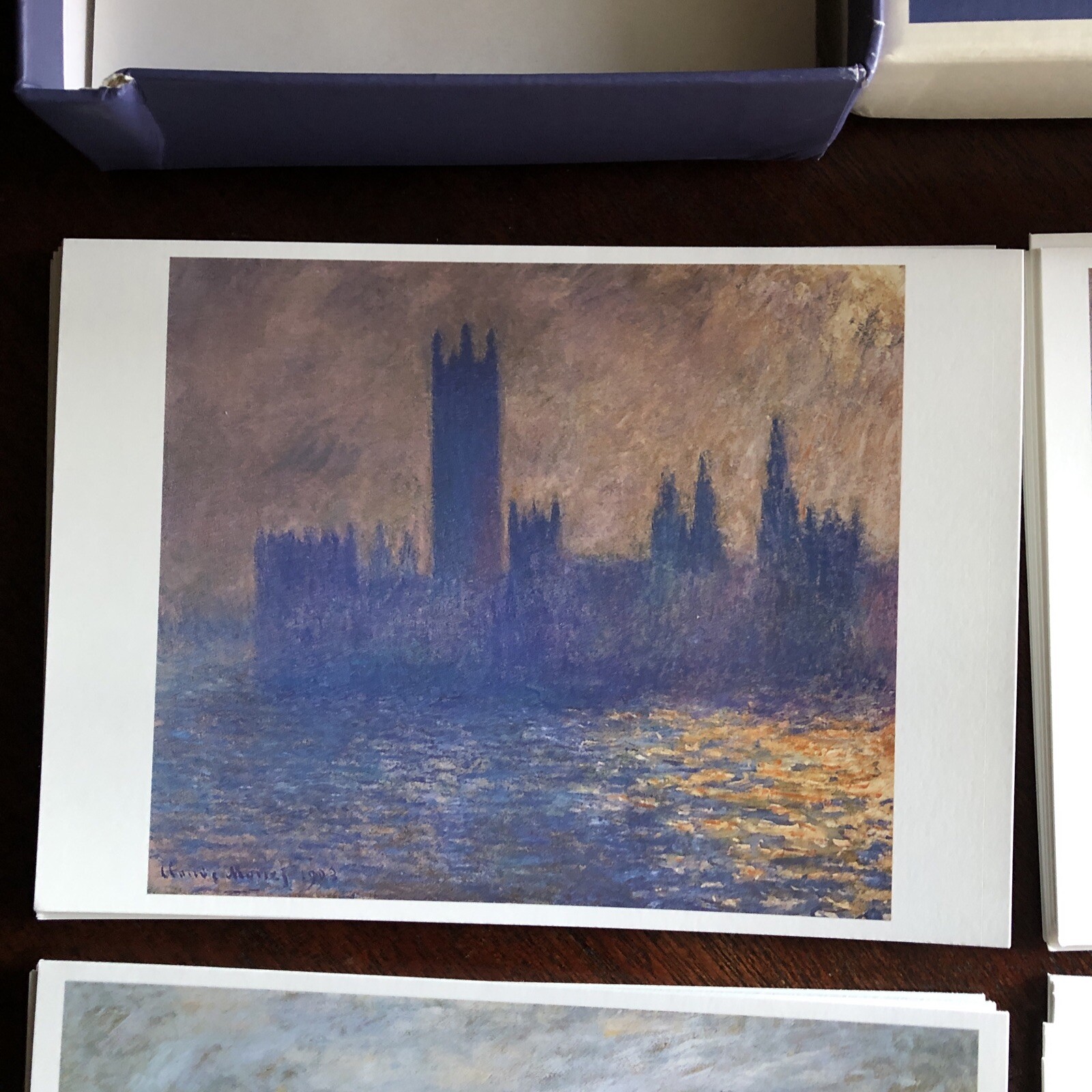 Claude Monet in London Bridges 20 Greeting Cards New In Box Pomegranate