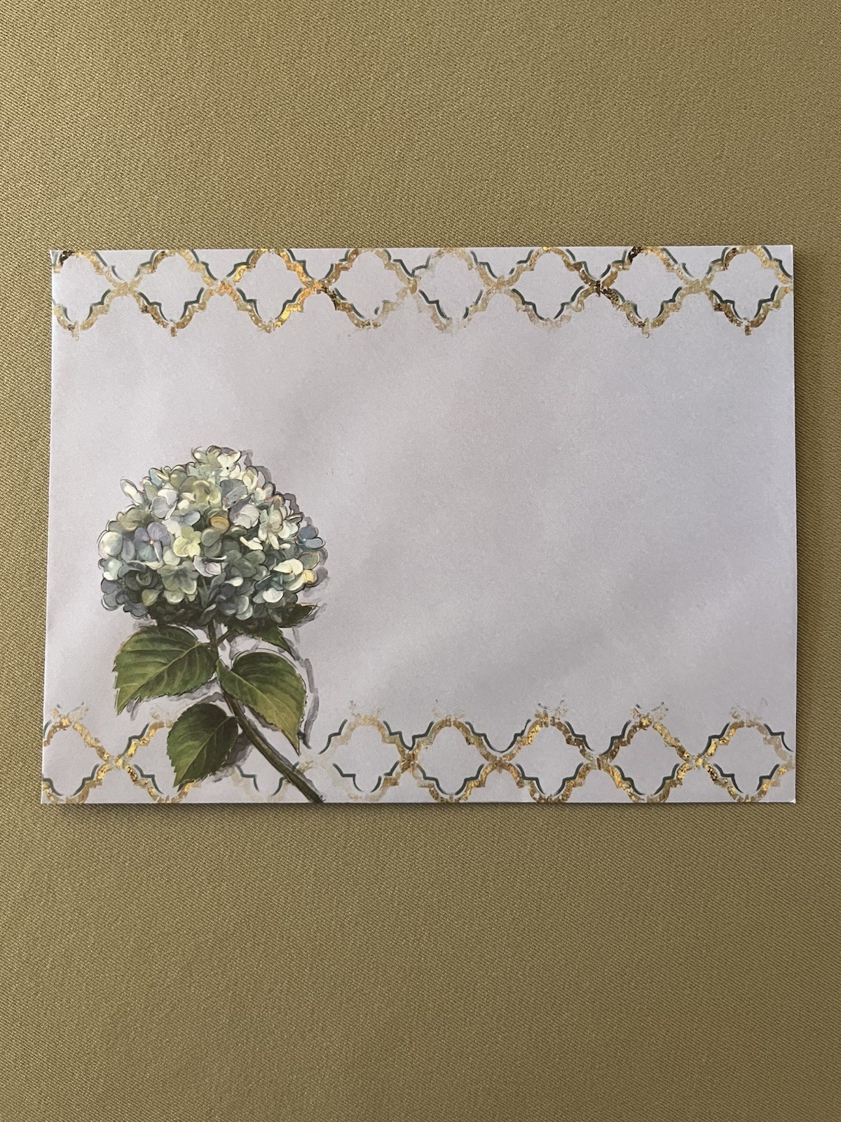 Beautiful Birthday “Hydrangea & Butterfly” Greeting Card & Matching Envelope-New