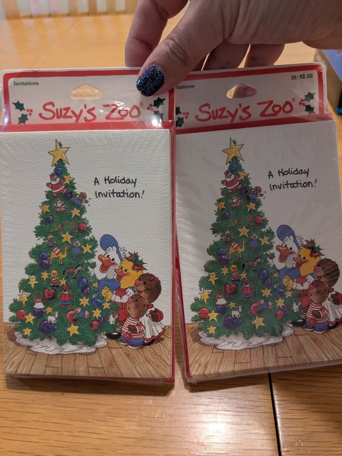 Vtg Little Suzy’s Zoo Christmas Holiday Party Invitations 2 Sealed Packs (20)