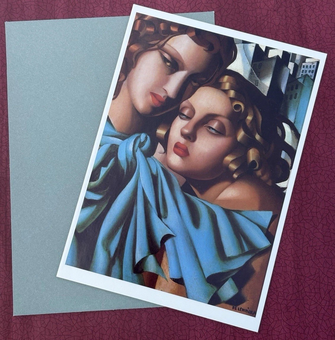 Vintage Blank Art Deco Greeting Card, “The Girls”, by Tamara de Lempicka. W Env