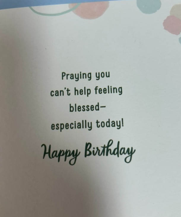 Happy Birthday Greeting Card W/ Envelope ~ For Her ~ Religious
