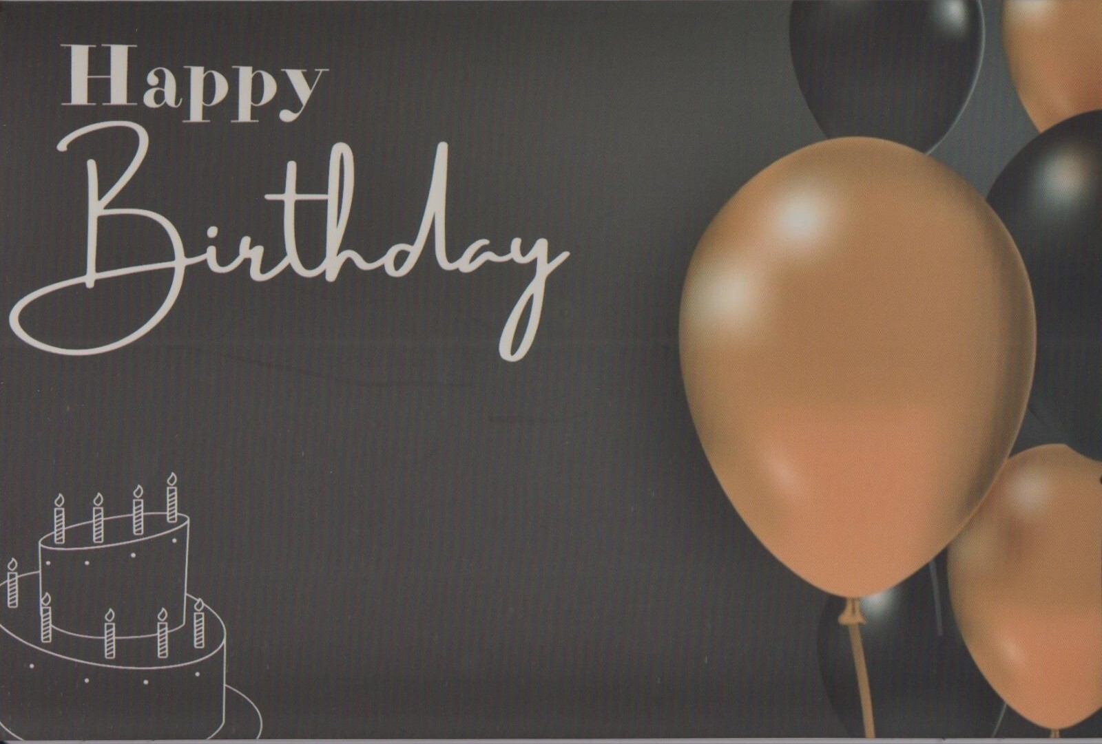 Birthday Colorful Balloons And Gifts 1 Card 1 Envelope Greeting Card