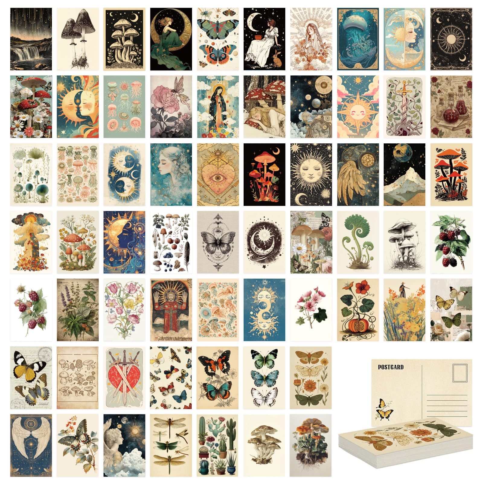 64 Pcs Vintage Collection Postcard Set