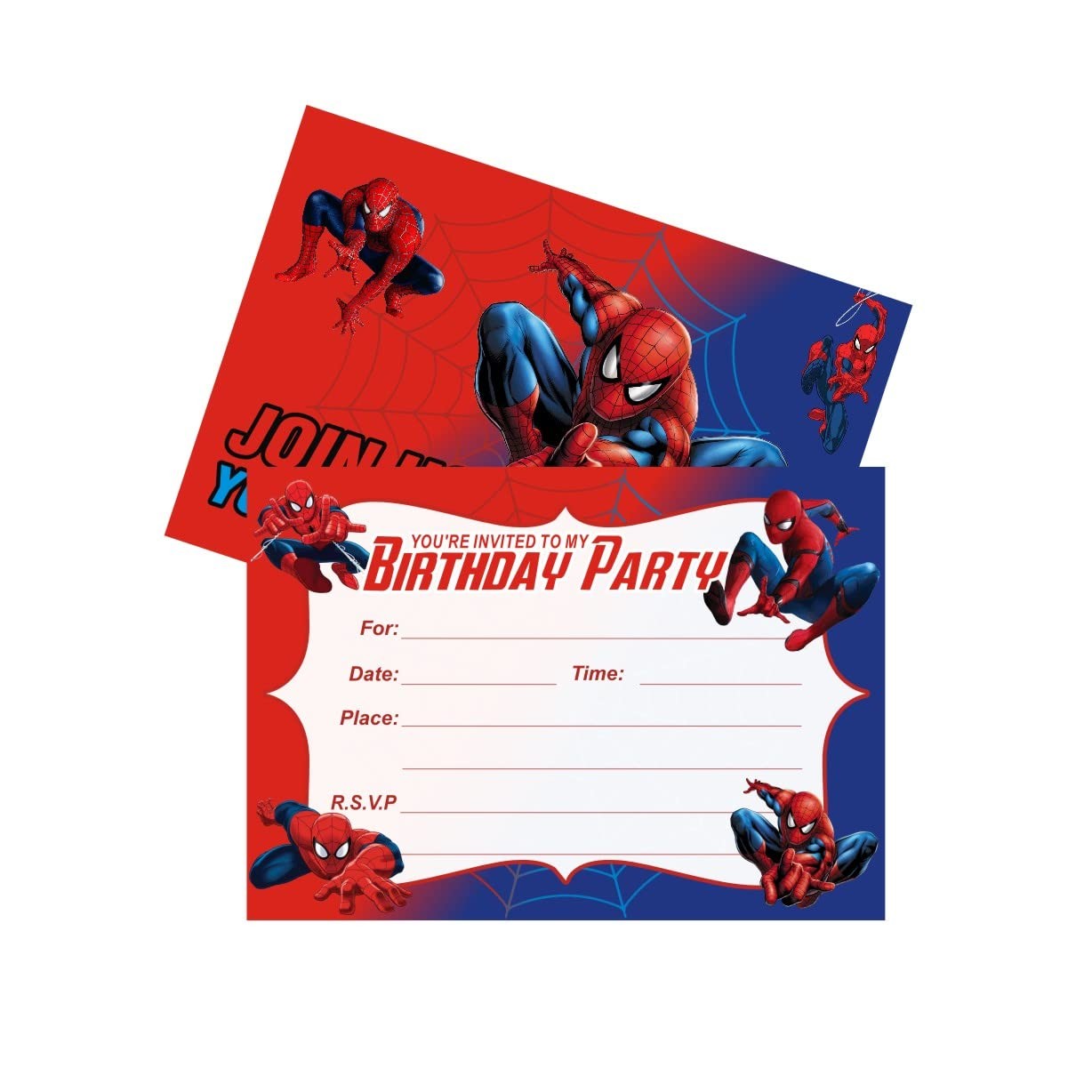 12 PCS Birthday Party Invitations Supplies Decorations Paper Cards Style 4