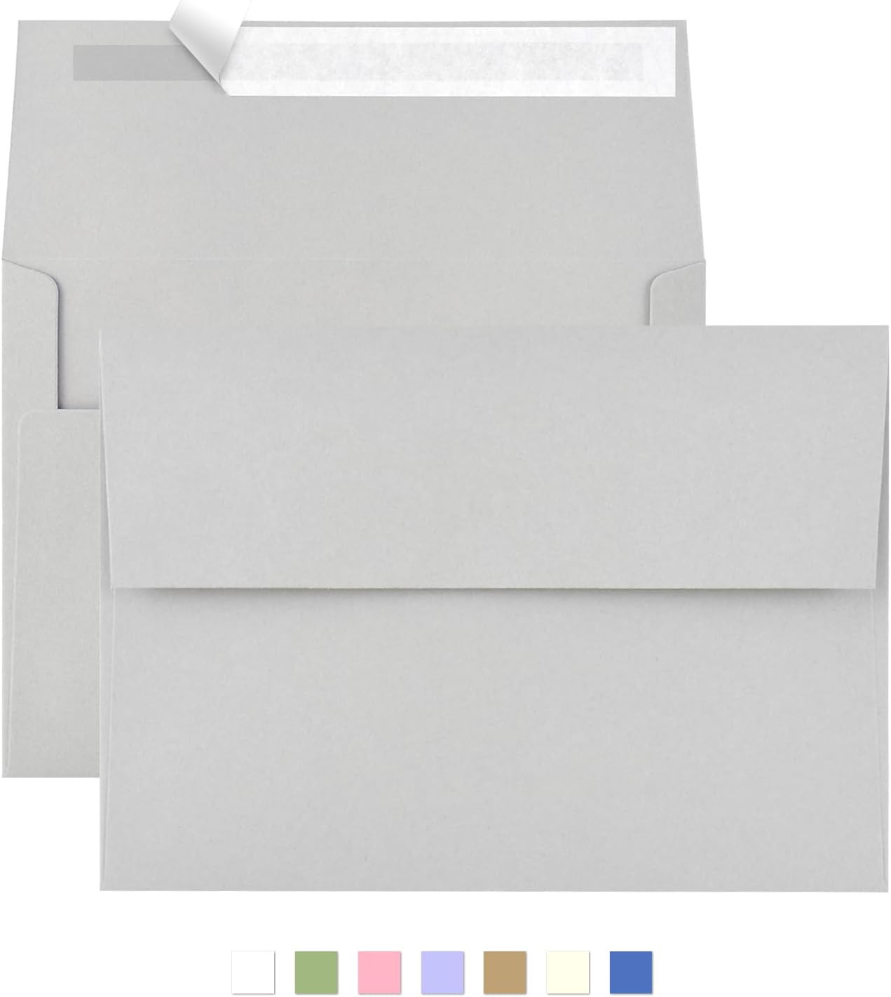 50 Pack A2 Envelopes for Invitations,4.37X5.75 Inches,4X5 Envelope Gray Self Sea