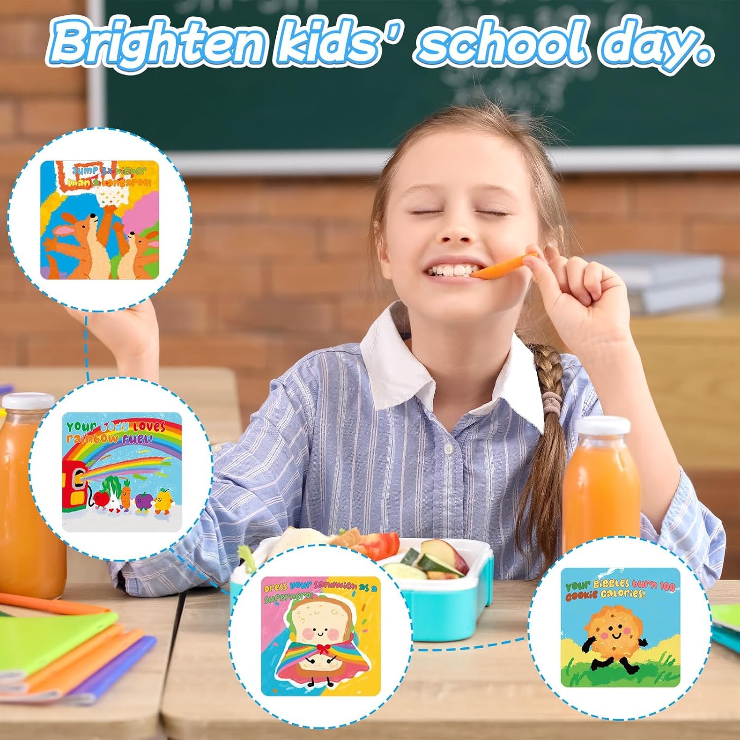 60 Lunchbox for Kindergartners Motivational, Inspirational Thinking of Cards