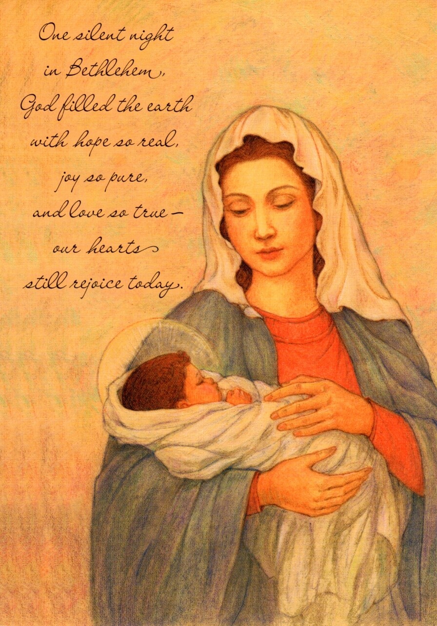 Madonna Mary Jesus Christmas Cards by American Greetings – The Word – Set of 5