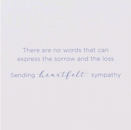 Papyrus Sympathy Card peace & SOLACE