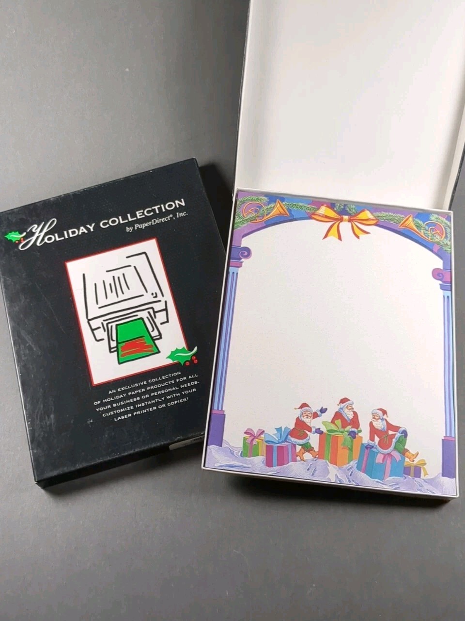 Vintage 1993 Paper Direct Santa’s Workshop Stationery Lot 2 Boxes 100 Sheets