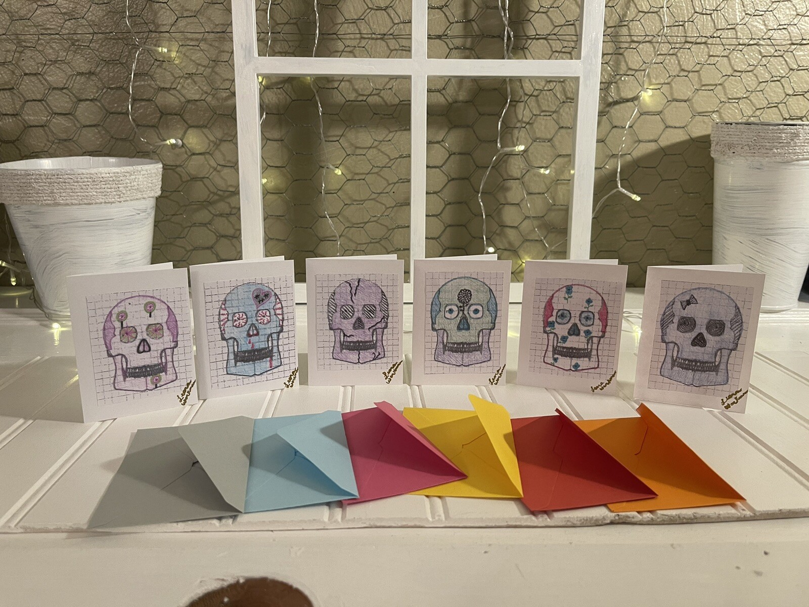 handmade greeting cards- Roses Cafe Halloween 2.75×3.75 (6cards) 15.00