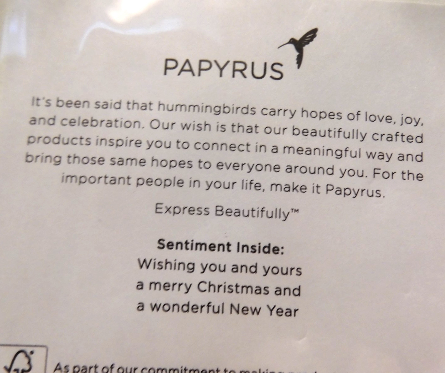 1 Papyrus Cards High Quality Merry Christmas Tree With Golden Sequin Star