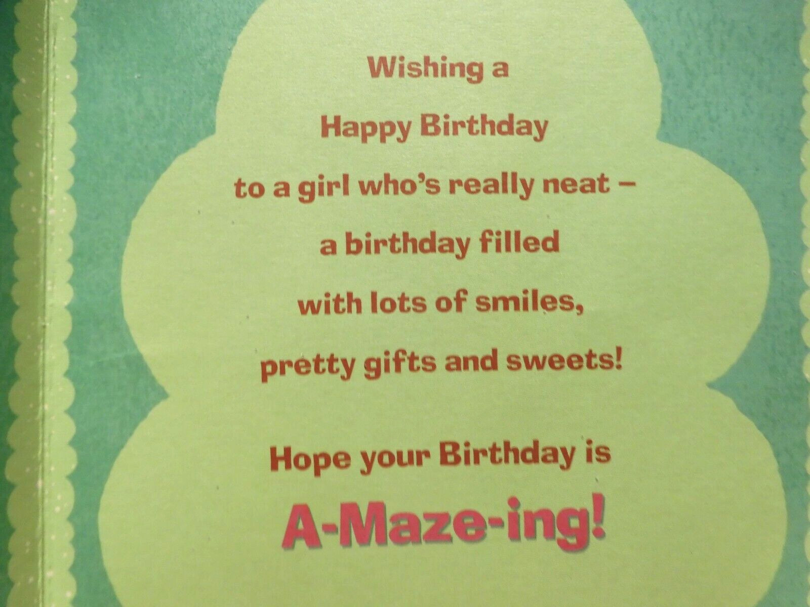 2 Cards Designer Greetings Birthday Ice Cream Bar Cone includes Maze FUN