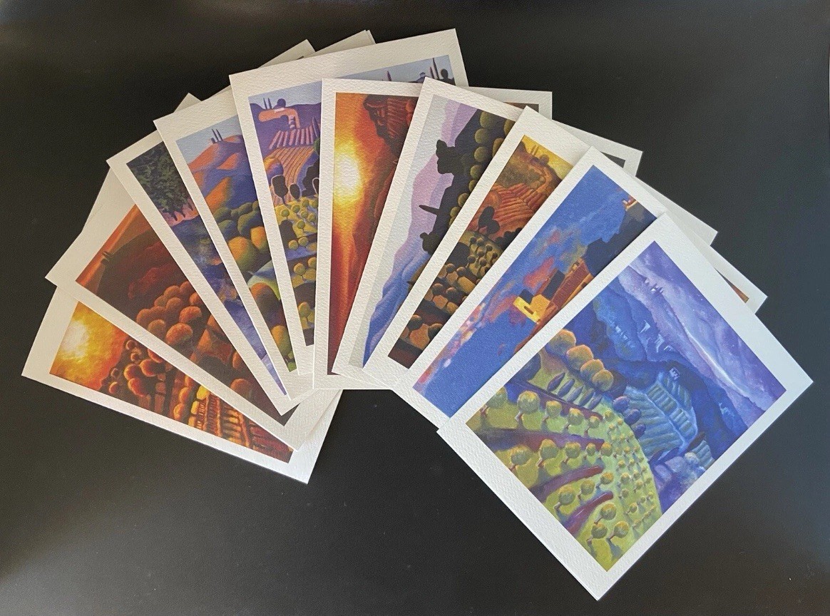Tuscany Landscape Greeting Card Set 10 Blank Italian Countryside w/ Envelopes