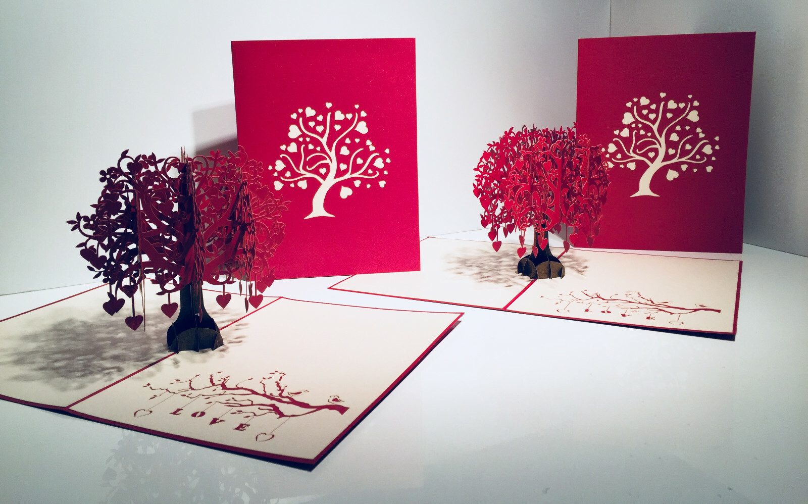 Origami Pop Cards Tree of Love Hearts Pop Card Valentines Day Just For You