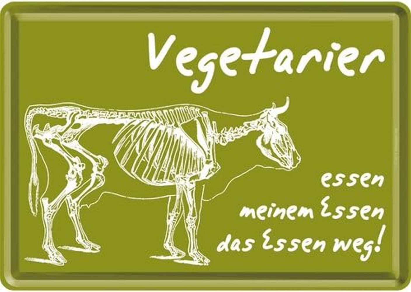 Tin postcard – 3 x 6 in – Vegetarier