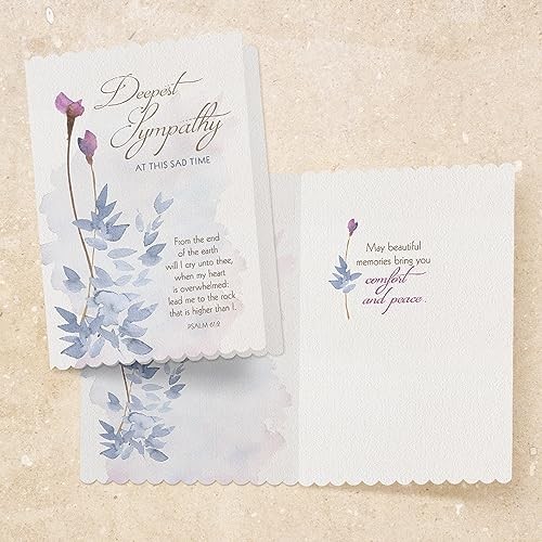 Pink Sympathy Cards Boxed Set Faith Based Inspirational Blessings 12 Cards