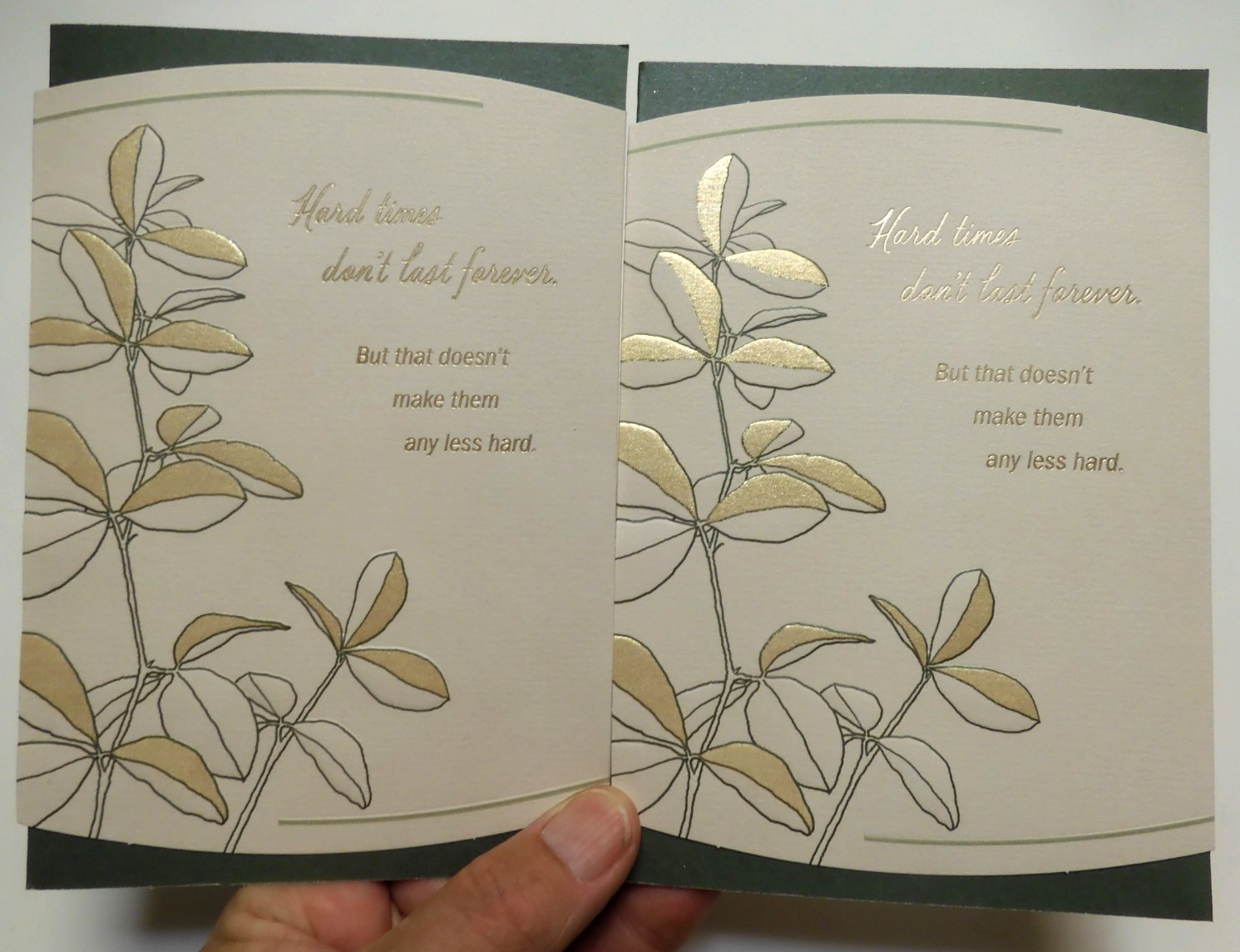 2 Cards Hallmark Greetings Encouragement Hard Times Don’t Last Forever