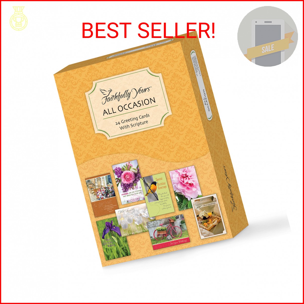 Designer Greetings Faithfully Yours Assorted Cards, All Occasion with Biblical S