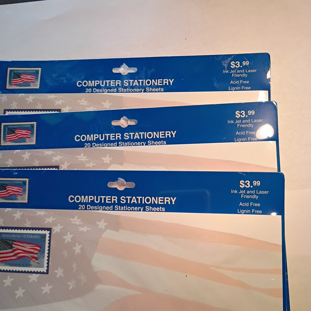 Hallmark American Flag Note Card Stationary Etc. Veteran Patriotic USA Lot USPS