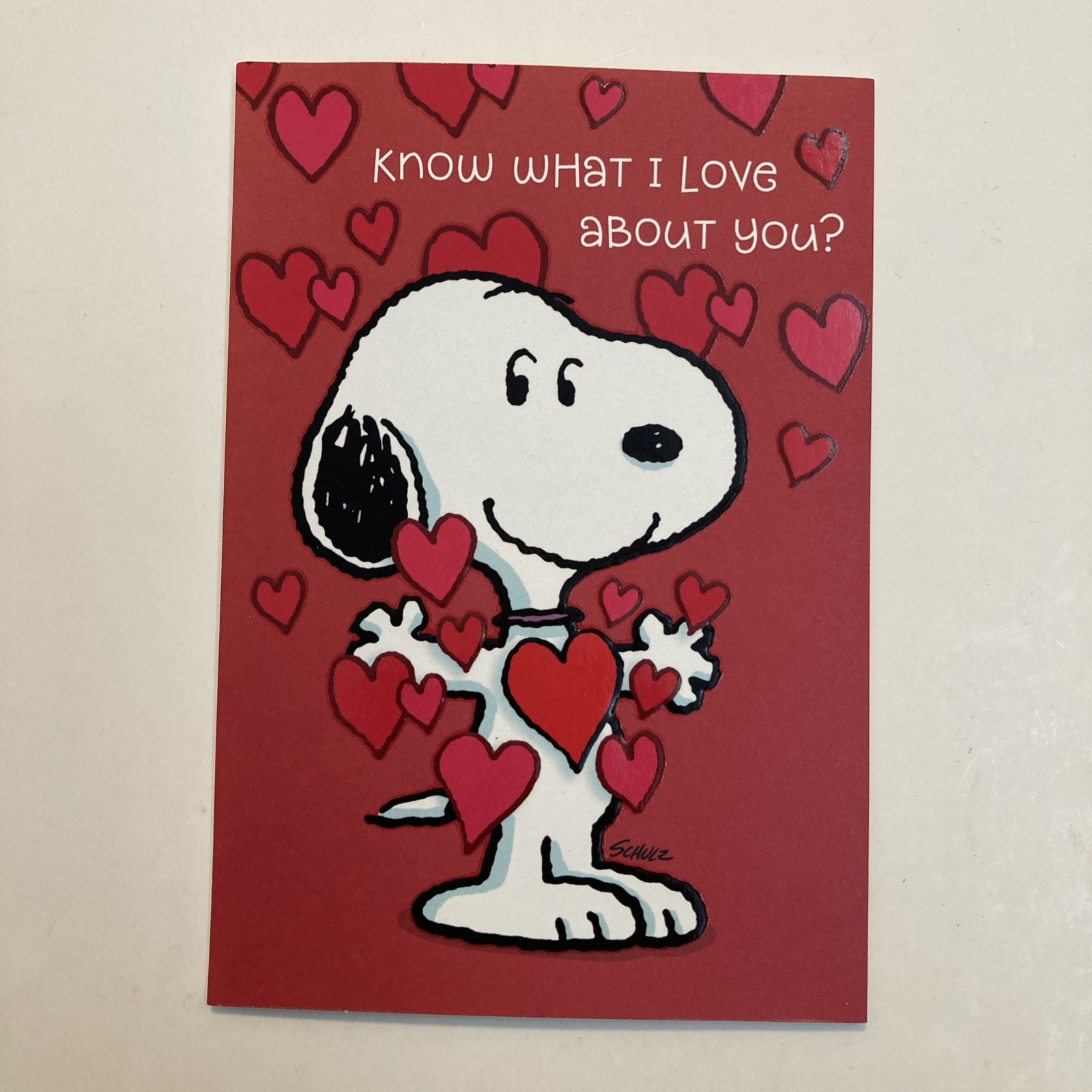HAPPY VALENTINE’S DAY Hallmark Peanuts greeting card SNOOPY heart
