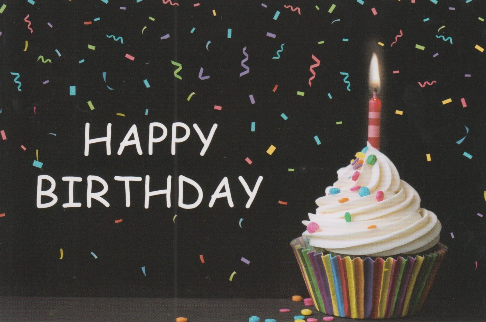 Birthday Cupcakes Donuts Sparkles Balloons Card (Pick Your Card)