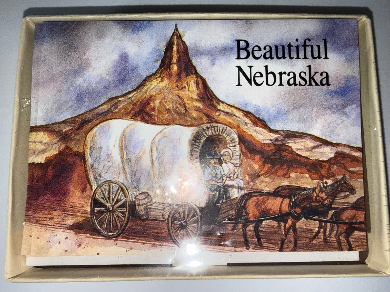 NIB Beautiful Nebraska Note Greeting Cards Envelopes Set of 8 Pioneers