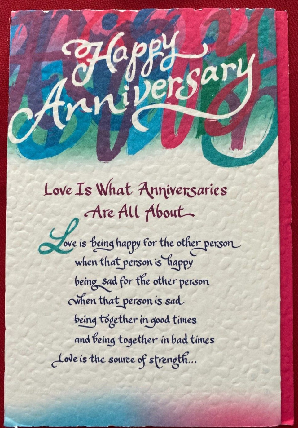 Happy anniversary Blue Mountain Arts Greeting Card gp434
