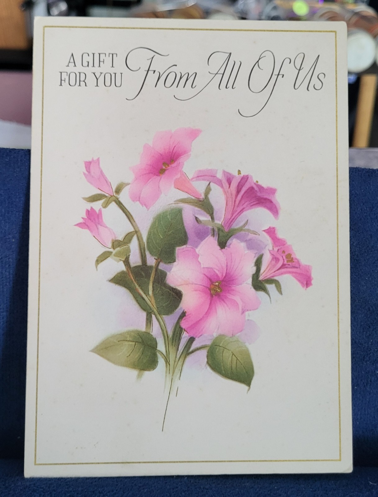 Gibson “A Gift For You From All Of Us” Card (6.5″ × 4.5″) Pink Floral Theme