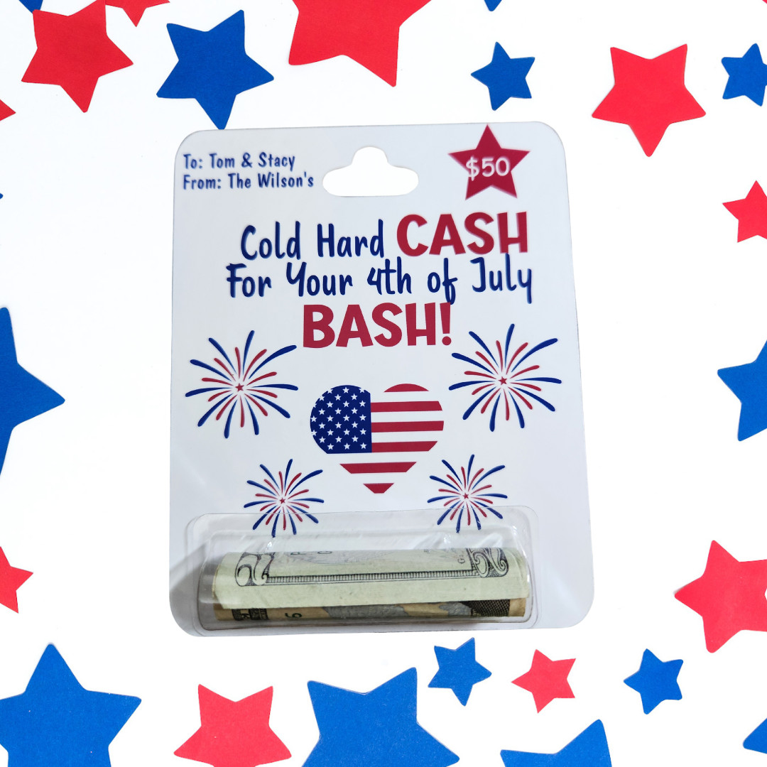 4th of July Personalized Money Cards, Host Gifts for Independence Day, Cash Gift