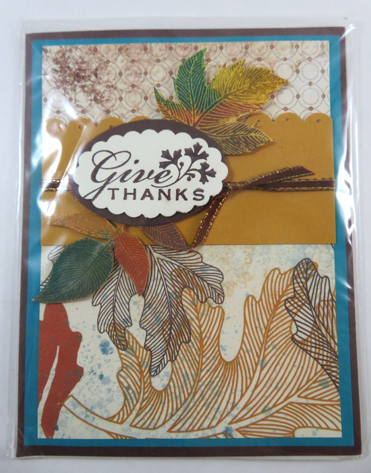 Handmade Embellished 8 Thanksgiving Greeting Cards 4 Designs Blank W Envelopes