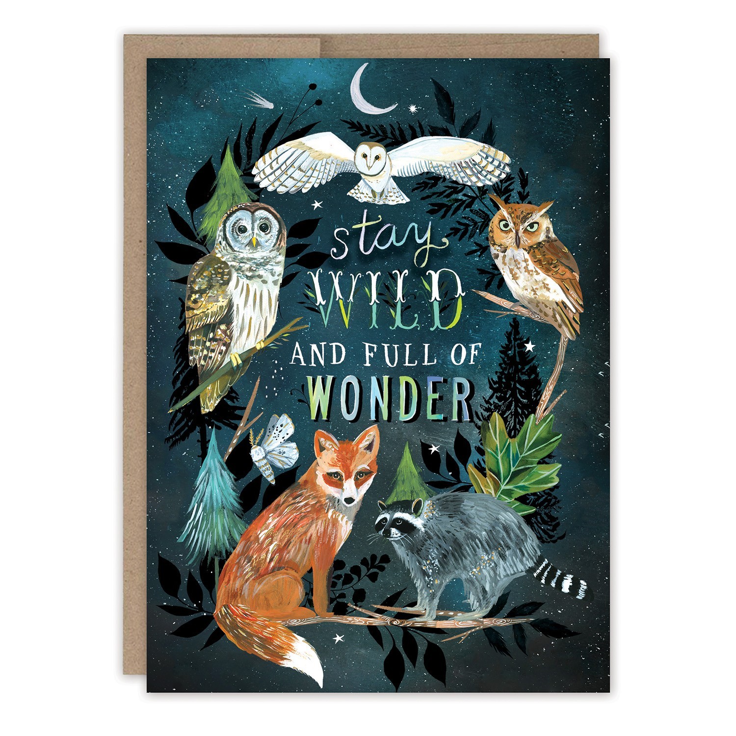 4×6 Card Greeting/ Wild Animals | Thoughtful Pretty Birthday Card Biely