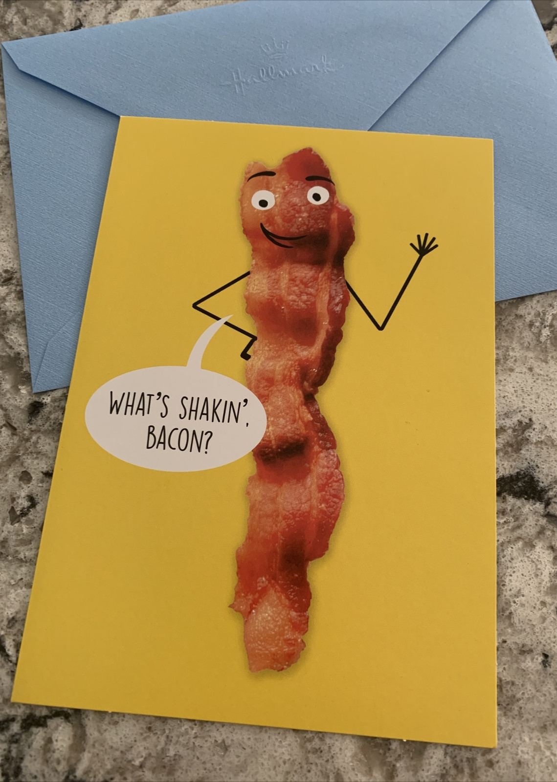 Father’s Day Funny What’s Shakin’ Bacon 5”x7” Hallmark Greeting Card
