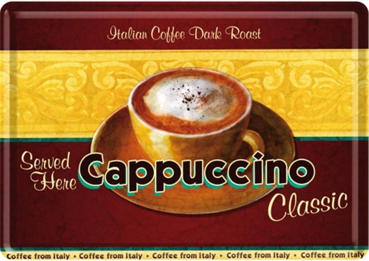 Tin postcard – 3 x 6 in – Cappuccino