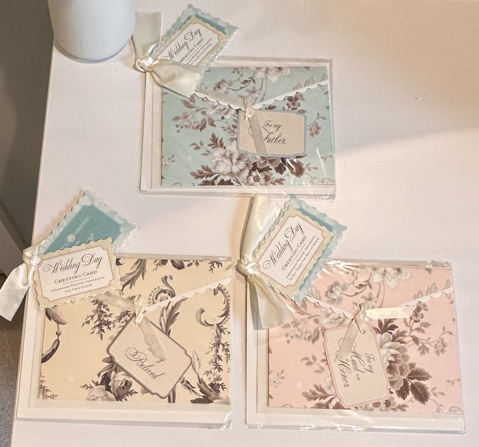 Anna Griffin Wedding Day Card Pack Lot of 3 Keepsake Sentiments