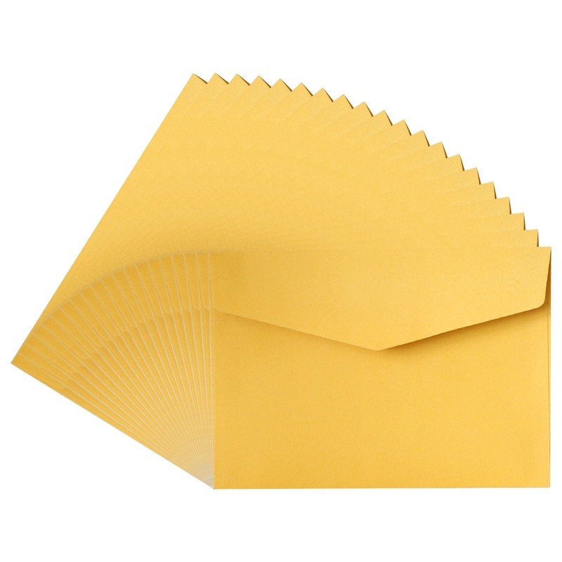 20Pcs Retro Colorful Envelopes Solid Color Envelope for Birthday Card Invitation