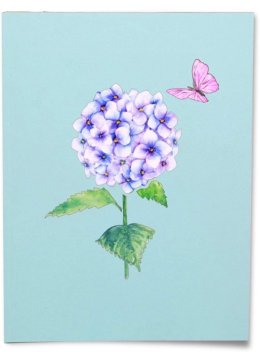 Liif Beautiful Hydrangea Blossoms Butterfly 3D Greeting Pop Up Card