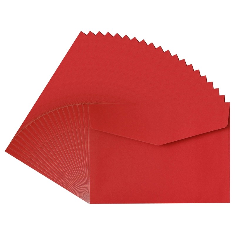 20Pcs Retro Colorful Envelopes Solid Color Envelope for Birthday Card Invitation