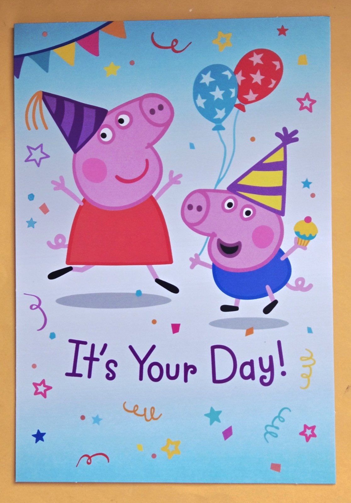 Peppa Pig Birthday Greeting Card (+ Envelope 5×7″)/ Kid