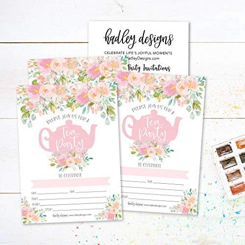 25 Tea Party Birthday Invitations Girl Tea Party Invites For Girls – Princess…