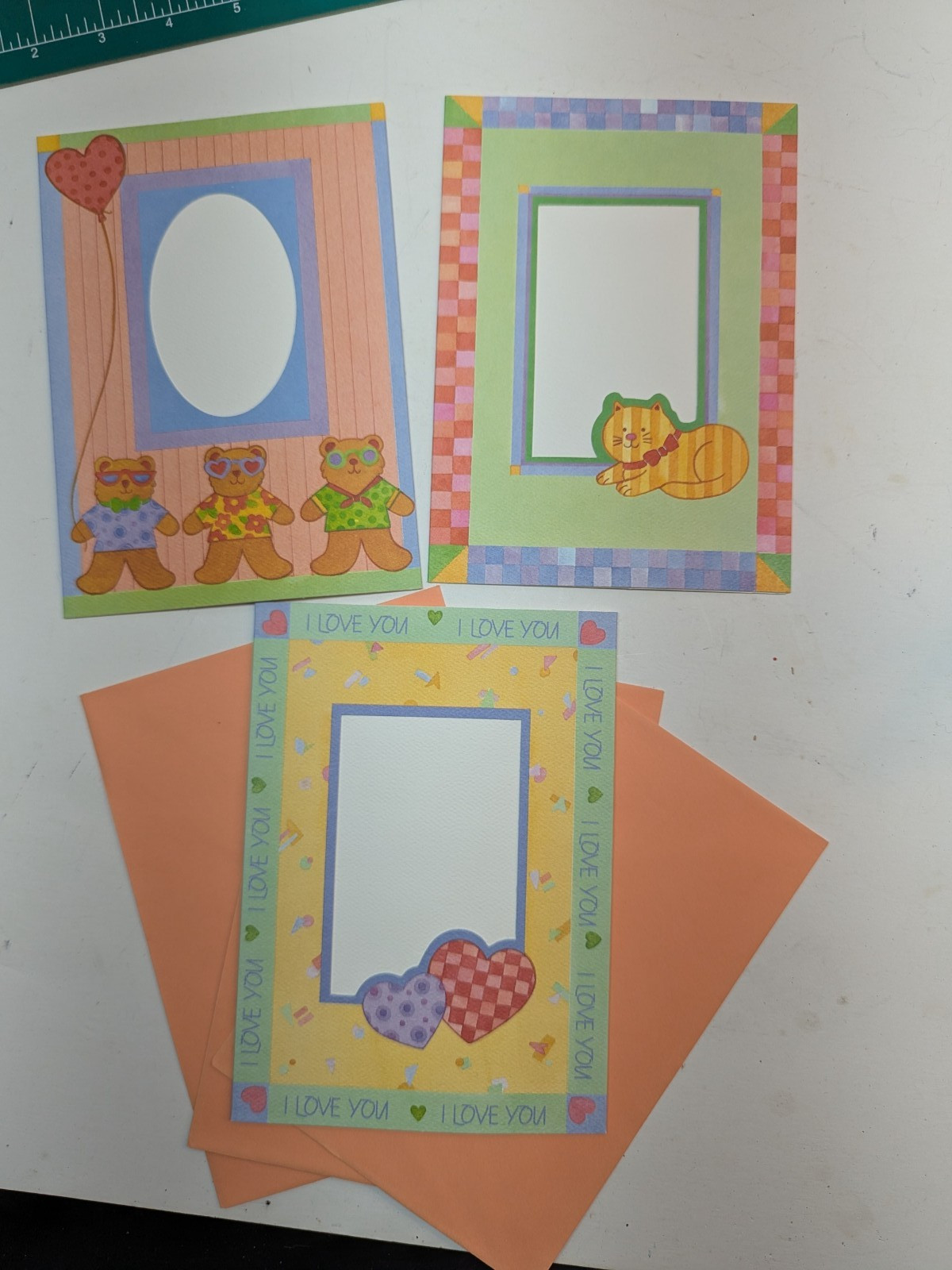 LOT OF 3 Current Inc. Baby Photo Frame Card with Envelope Colorado Spring USA