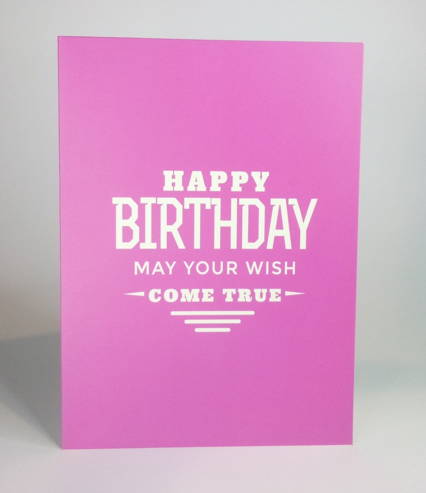 Happy Birthday Greeting Card, Happy Birthday May Your Wish Come True, 5×7,