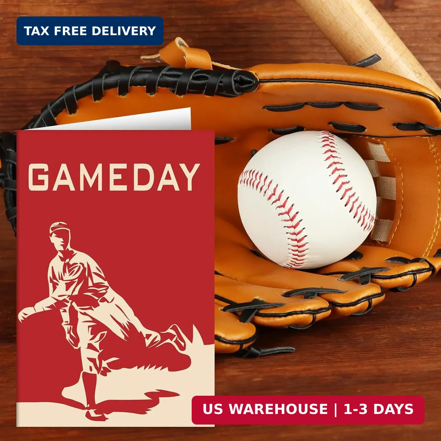 Whaline 40 Pack Vintage Baseball Greeting Cards Bulk 10 Designs Blank Note Cards