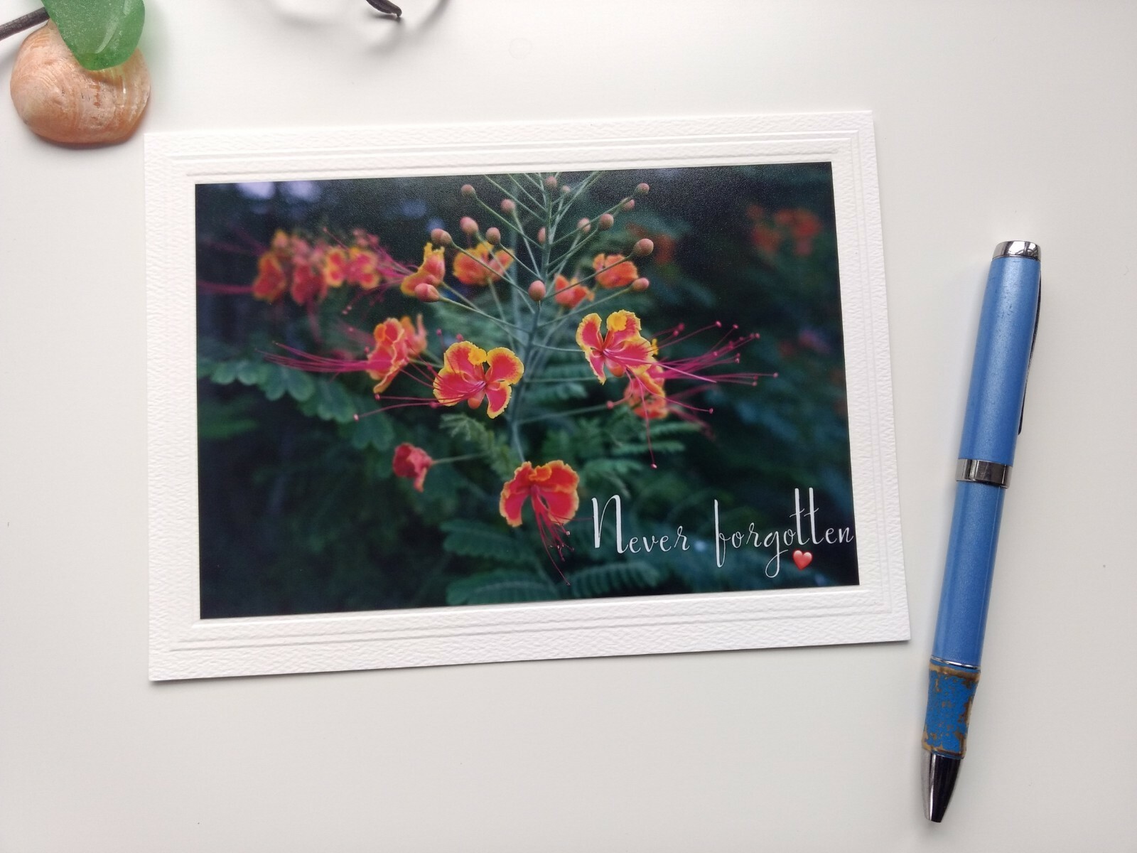 ‘Never Forgotten’. Lovely Blank Greeting Card w/Envelope, Artist is Seller