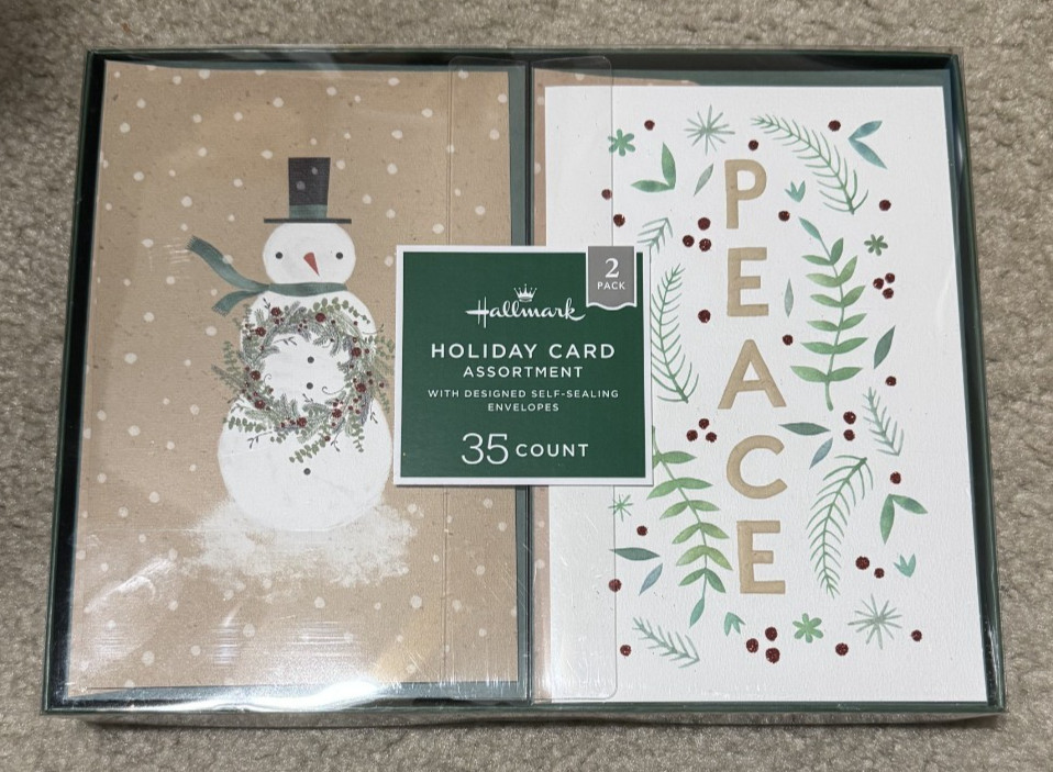 Hallmark Holiday Cards with Self-Sealing Envelopes 35 Count
