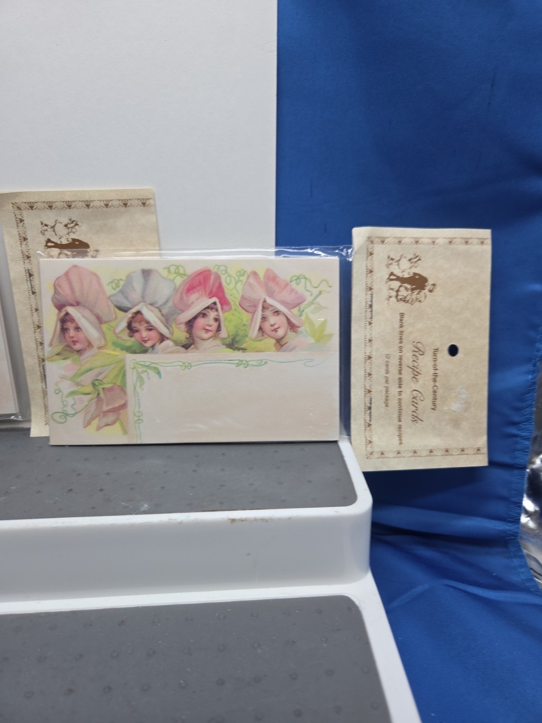 Lot of 24 Turn Of The Century Recipe Cards Girls Old Print Factory 2 Packs Vtg