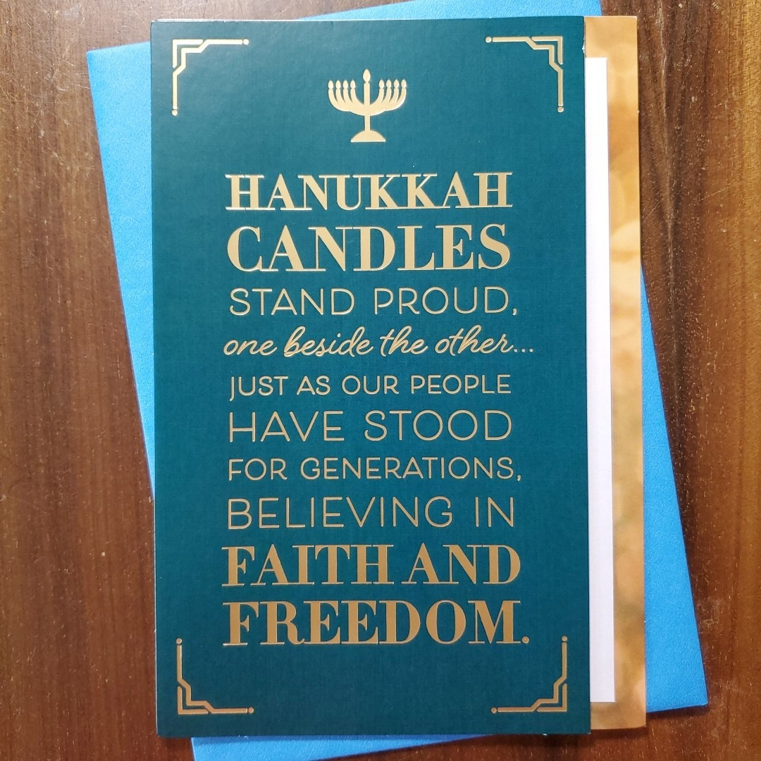 Hanukkah Jewish Holidays Greeting Card Family Festival Lights Faith Freedom 742