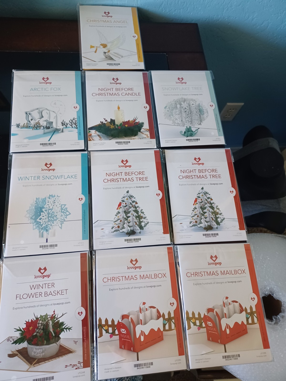 Lot of 10 “LovePop” Chirstmas Cards