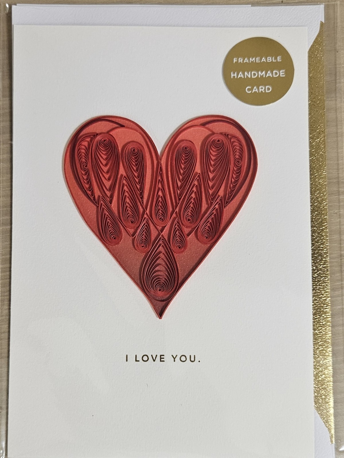 Hallmark Signature Paper Quilling Red Heart Frameable Card