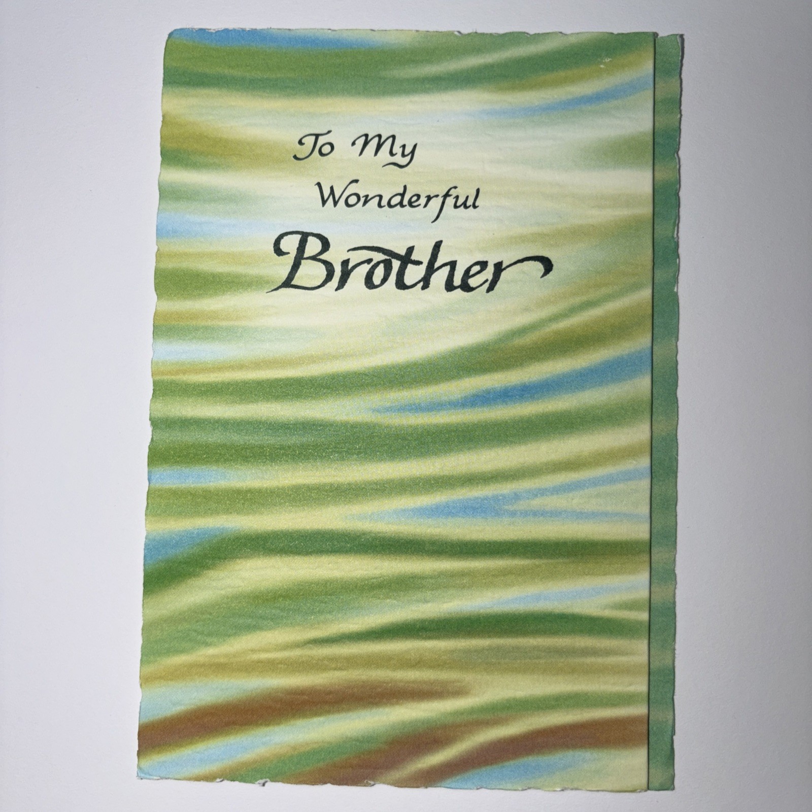 colorful stripes WONDERFUL BROTHER Blue Mountain arts greeting card 419